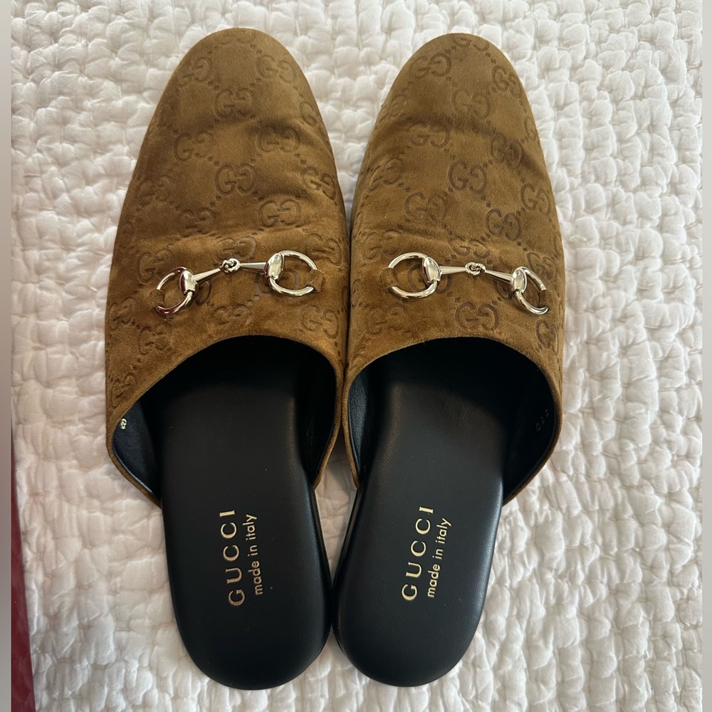 Gucci Annette Horsebit Suede Mule - Picture 4 of 6